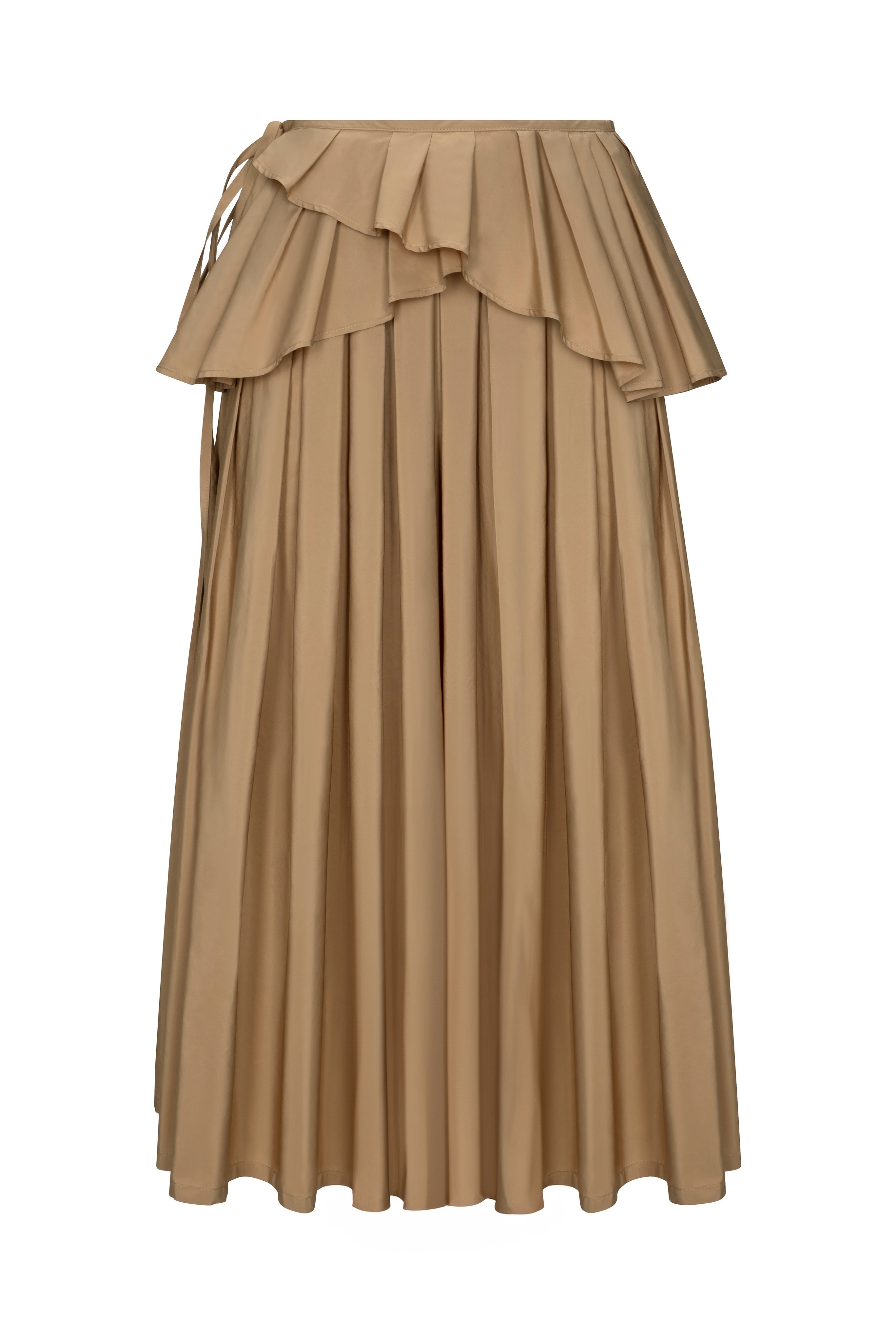 CAMEL SKIRT WITH PLEATS