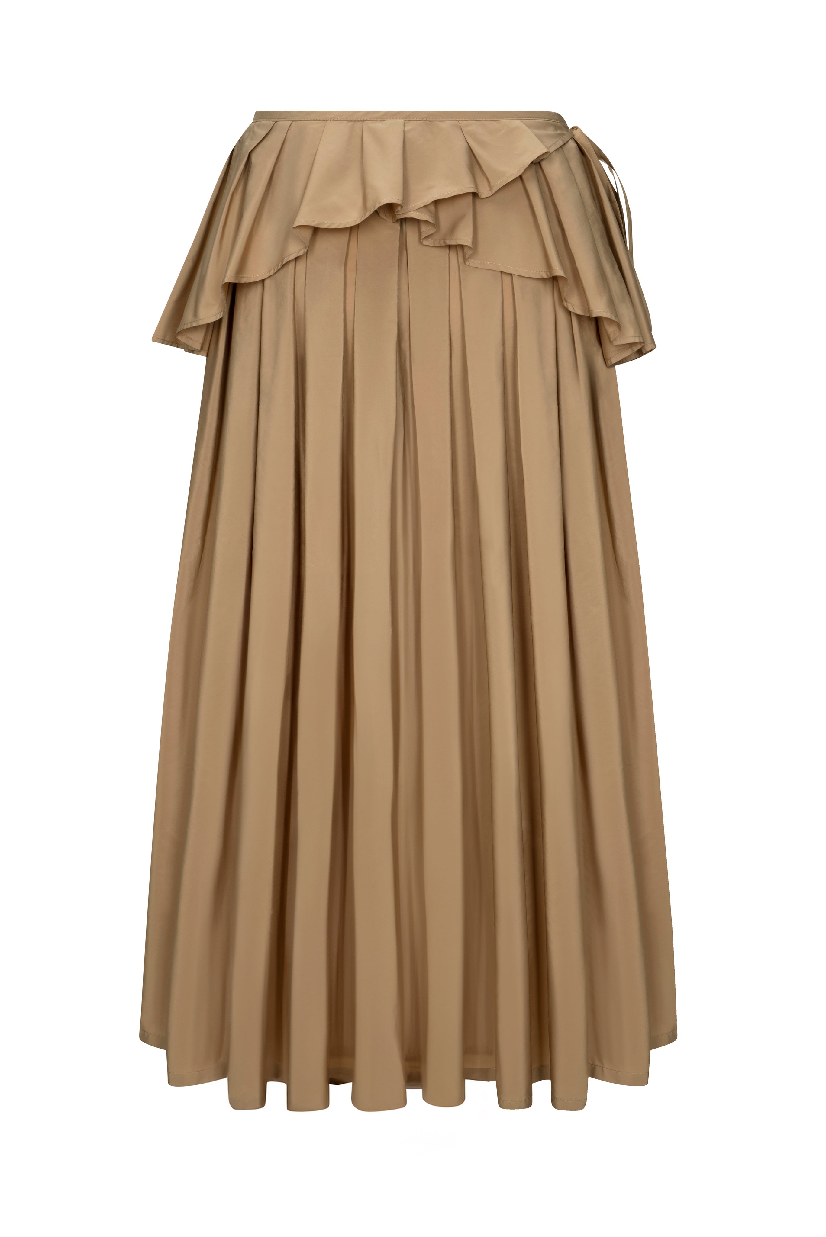 CAMEL SKIRT WITH PLEATS